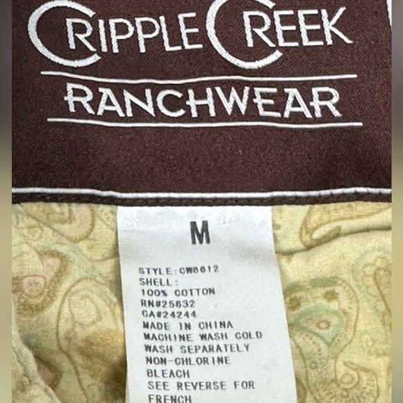 Cripple Creek Ranchwear Denim Jacket Embroidered Aztec CW8612 Women's Medium - Picture 14 of 16